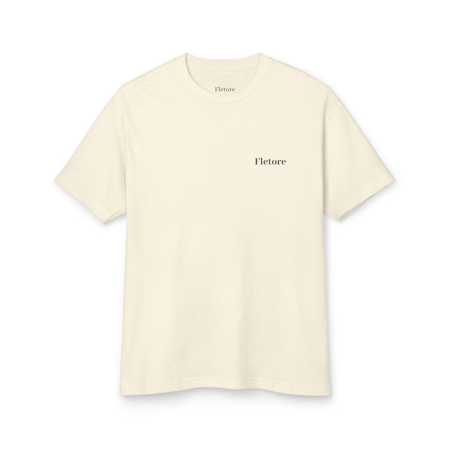 Faded Cream Heavyweight Cotton Tee - Everyday Casual Wear